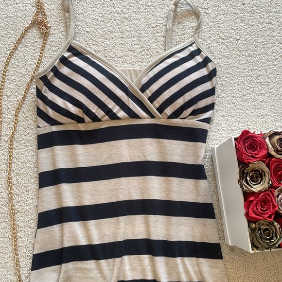 Razzle Dazzle Blue Striped Cut Out Maxi Dress - Picture 4 of 14